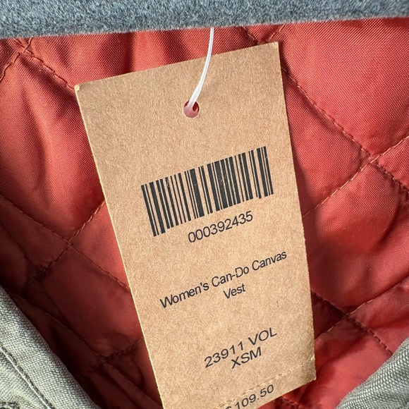 NWT women’s Duluth Trading Olive Green Utility Canvas Vest xs - Picture 5 of 10
